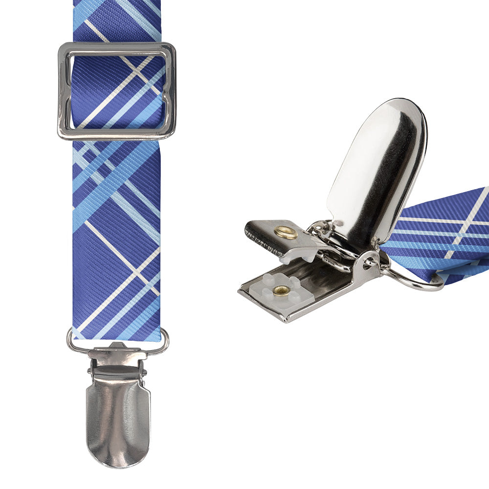 Vegas Plaid Suspenders - Hardware and Strap - Knotty Tie Co.