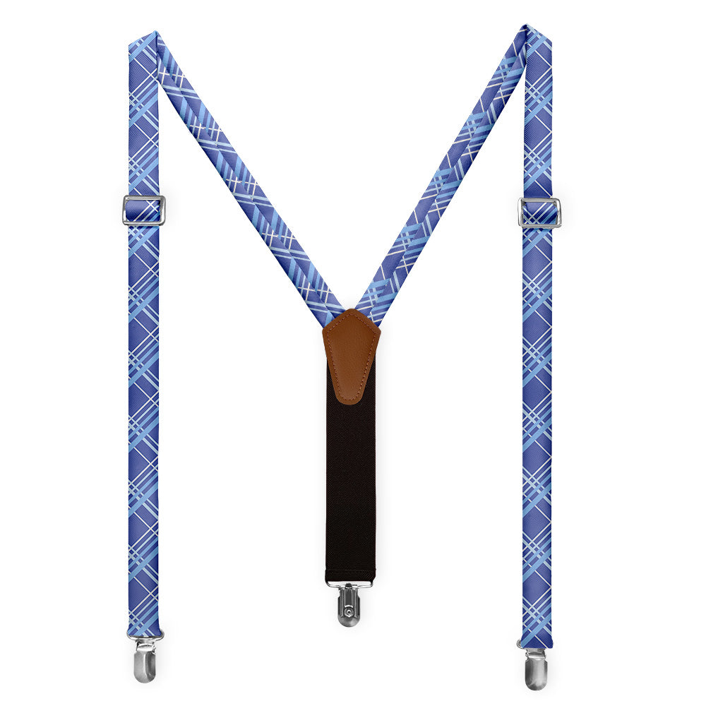 Vegas Plaid Suspenders - Full Front View - Knotty Tie Co.