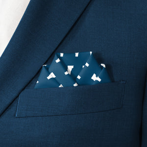 Vermont State Outline Pocket Square - Scalloped Fold - Knotty Tie Co.