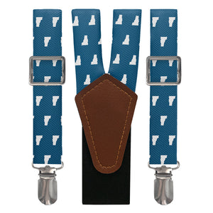 Vermont State Outline Suspenders - Main View - Knotty Tie Co.