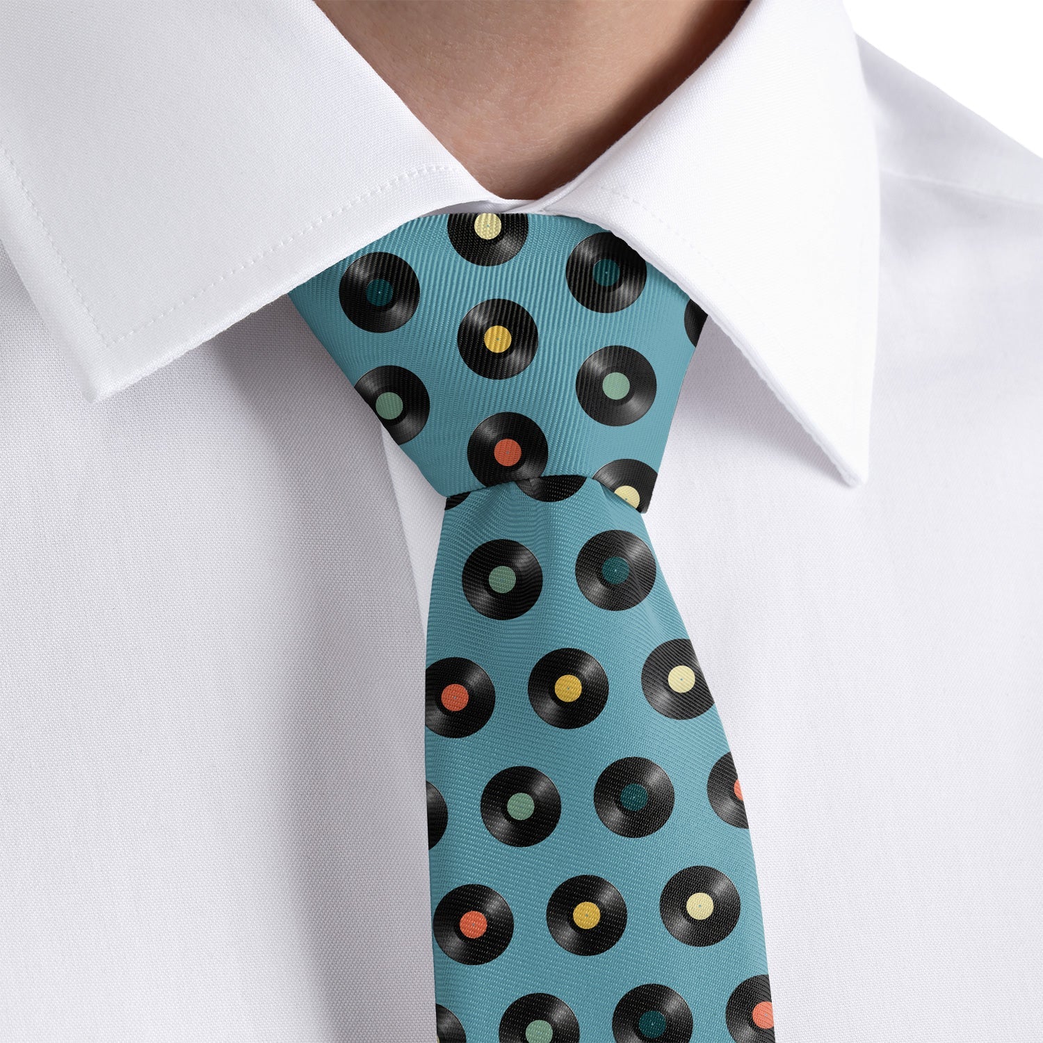 Vinyl Dots Necktie - Rolled - Knotty Tie Co.