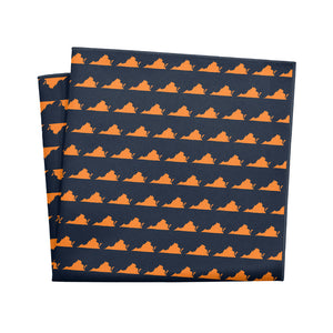 Virginia State Outline Pocket Square - 12" Square - Knotty Tie Co.