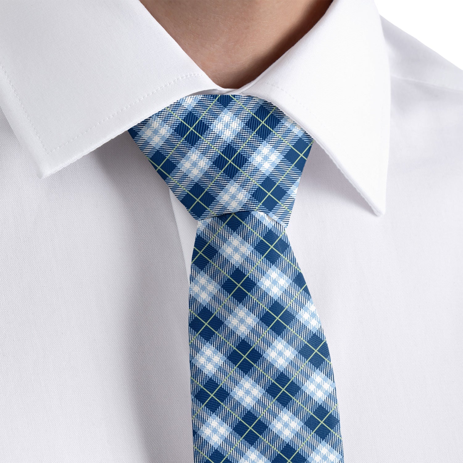 Waffle Plaid Necktie - Rolled - Knotty Tie Co.