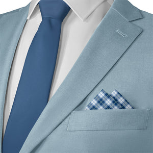 Waffle Plaid Pocket Square - Matching Necktie- Knotty Tie Co.