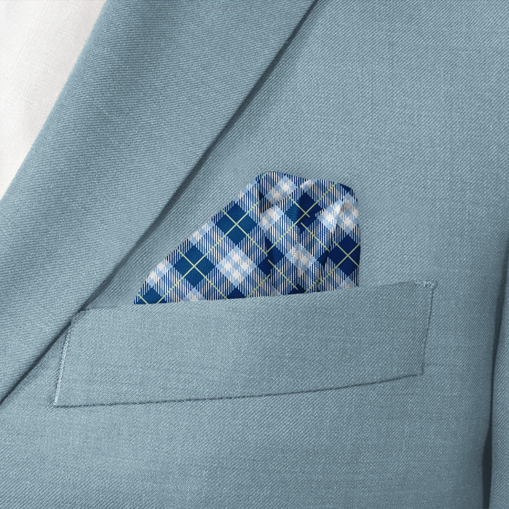 Waffle Plaid Pocket Square - Wave Fold - Knotty Tie Co.