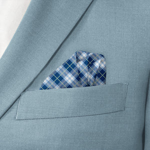 Waffle Plaid Pocket Square - Wave Fold - Knotty Tie Co.