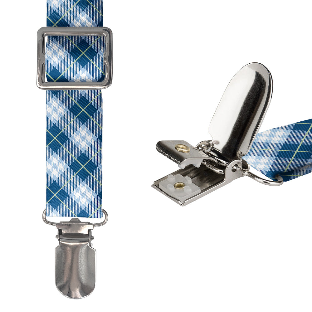 Waffle Plaid Suspenders - Hardware and Strap - Knotty Tie Co.