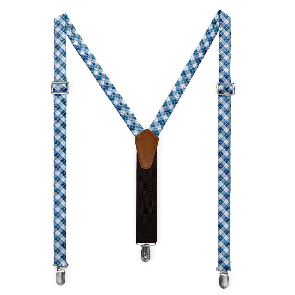 Waffle Plaid Suspenders - Full Front View - Knotty Tie Co.