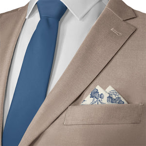 Wash Park Toile Pocket Square - Matching Necktie- Knotty Tie Co.