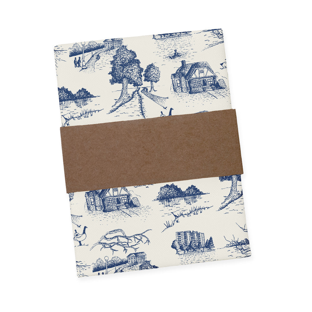 Wash Park Toile Pocket Square - Packaging - Knotty Tie Co.