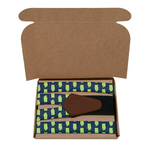 Washington State Outline Suspenders - Kraft Gift Box Packaging - Knotty Tie Co.