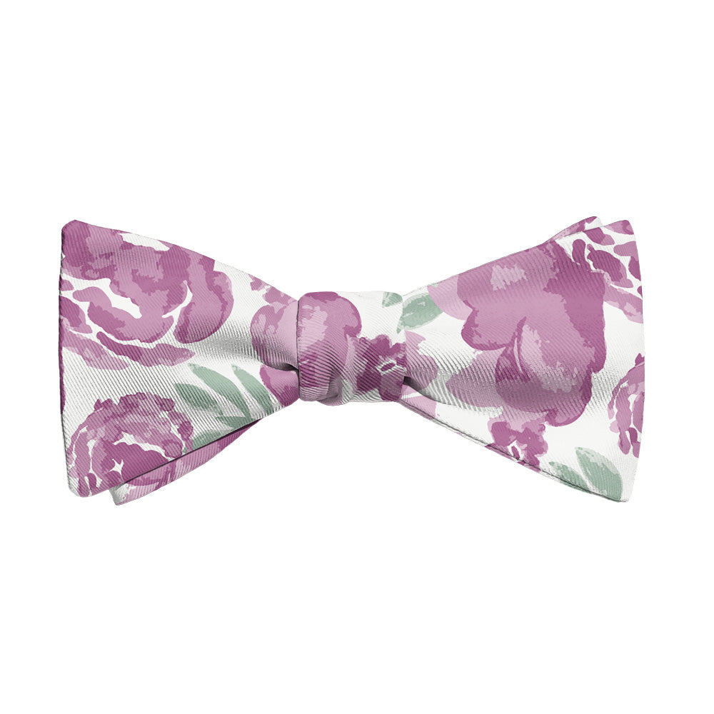 Watercolor Floral Bow Tie - Adult Extra-Long Self-Tie 18-21" - Knotty Tie Co.