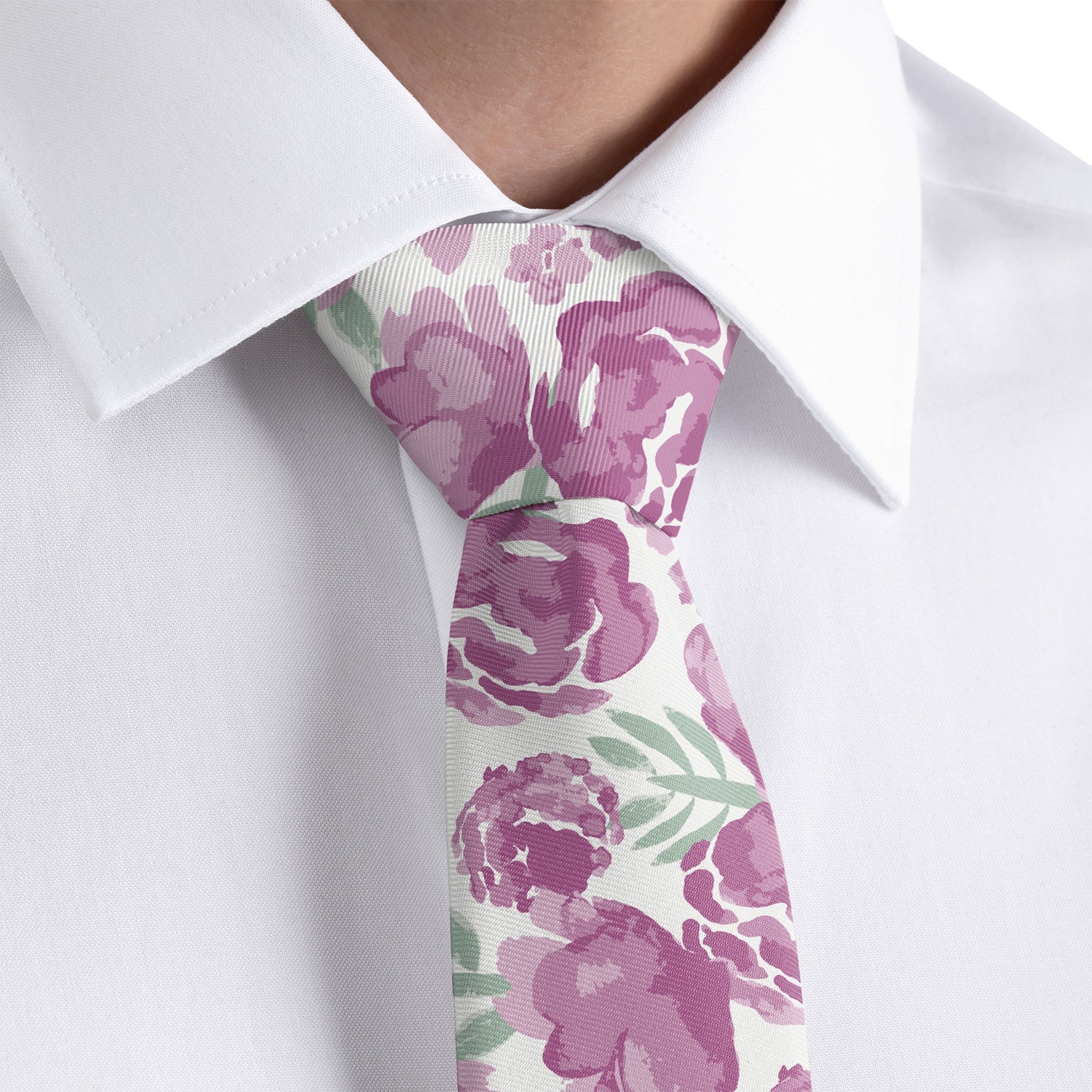 Watercolor Floral Necktie - Dress Shirt - Knotty Tie Co.