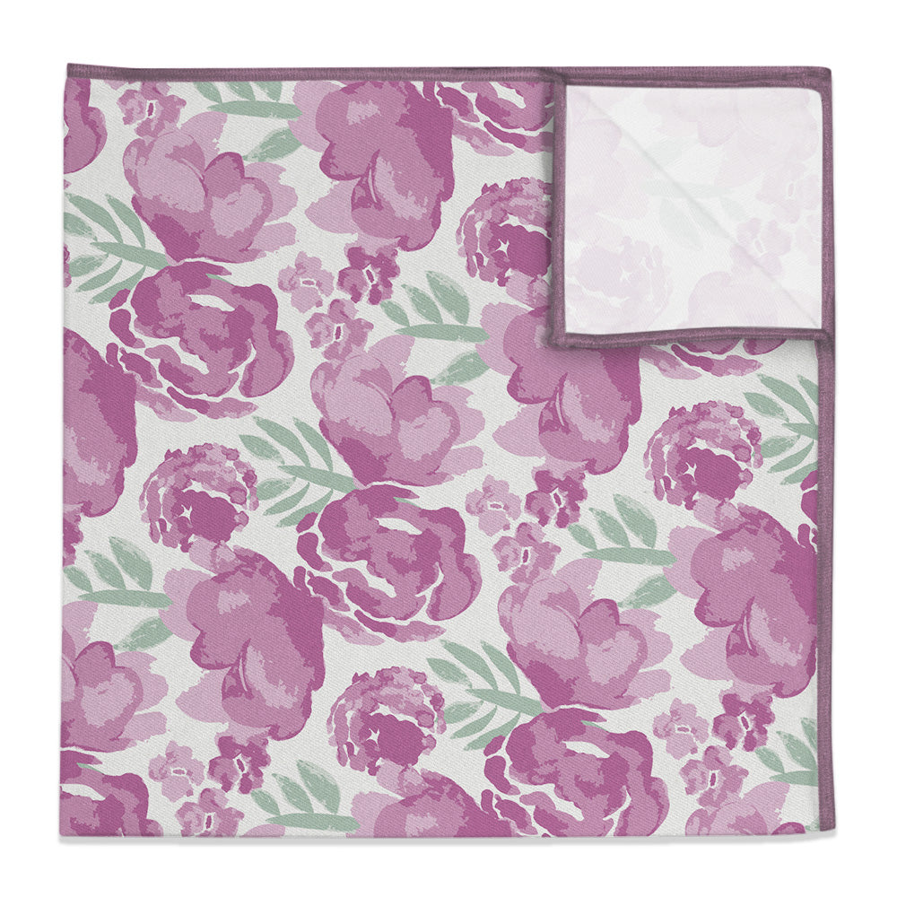 Watercolor Floral Pocket Square - 12" Square - Knotty Tie Co.