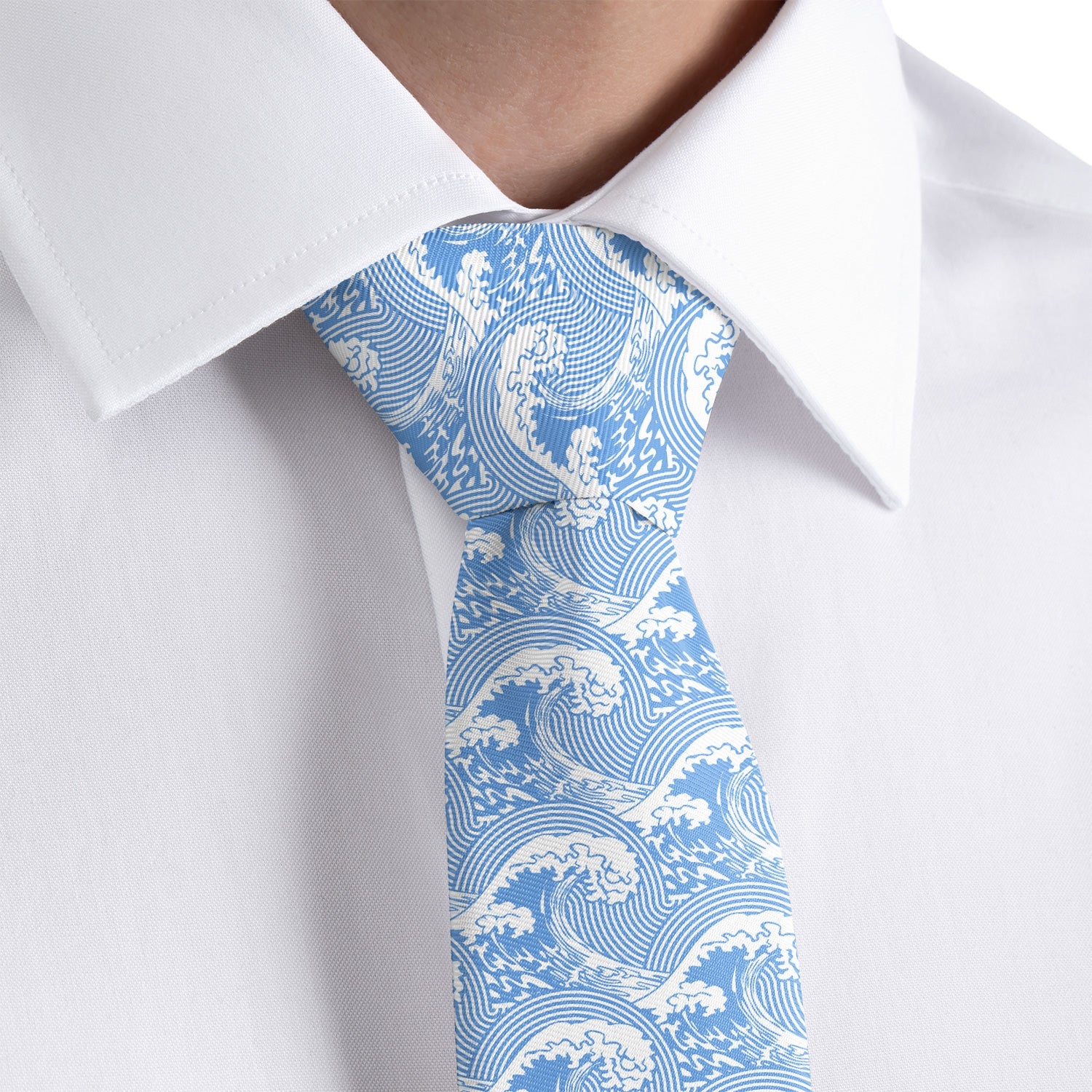 Waves Necktie - Rolled - Knotty Tie Co.