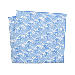 Waves Pocket Square - 12" Square - Knotty Tie Co.