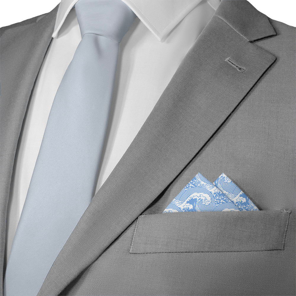 Waves Pocket Square - 12" Square - Knotty Tie Co.