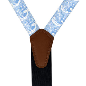 Waves Suspenders - Vegan Leather Y-Back - Knotty Tie Co.