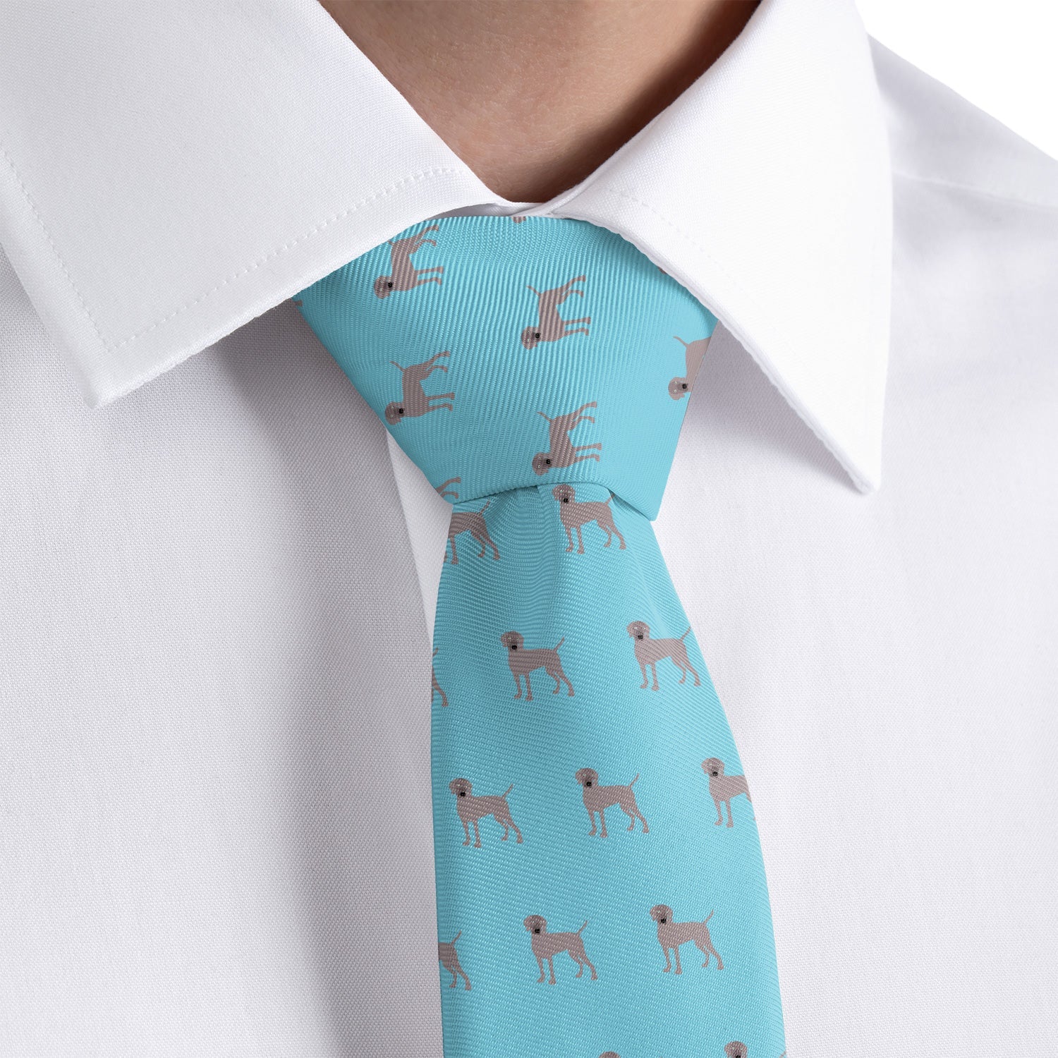 Weimaraner Necktie - Rolled - Knotty Tie Co.