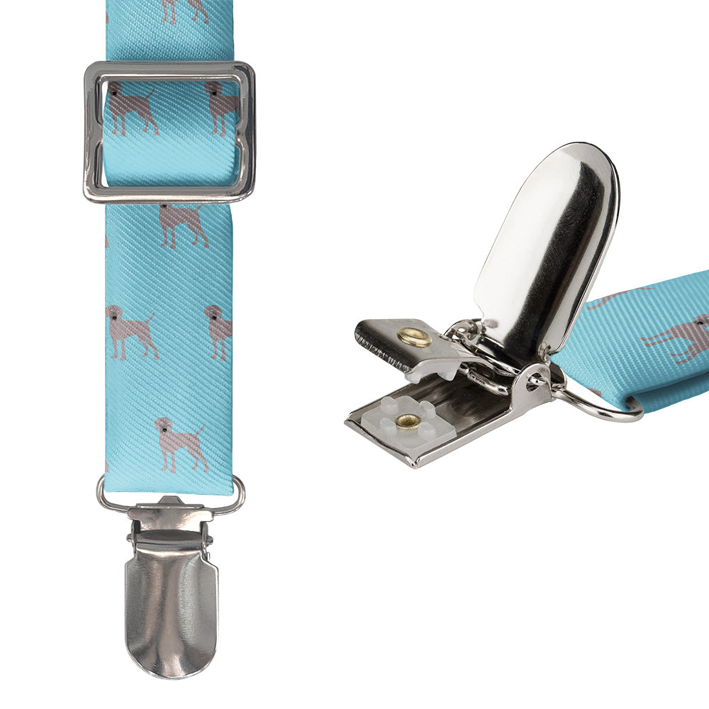 Weimaraner Suspenders - Hardware and Strap - Knotty Tie Co.