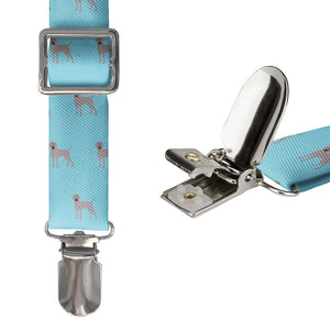 Weimaraner Suspenders - Hardware and Strap - Knotty Tie Co.