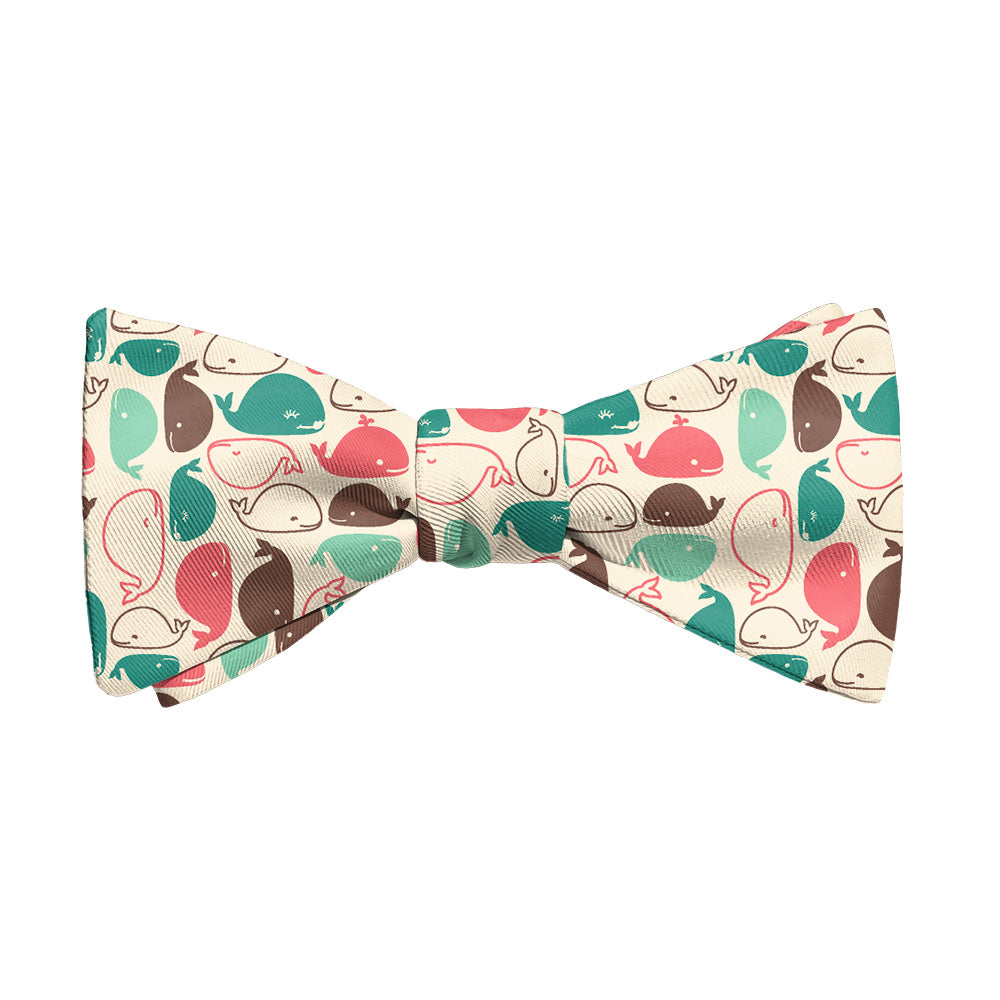 Whales Bow Tie - Adult Extra-Long Self-Tie 18-21" - Knotty Tie Co.