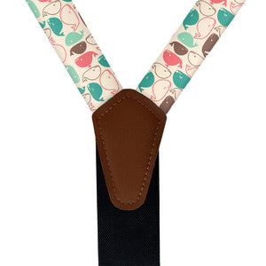 Whales Suspenders - Vegan Leather Y-Back - Knotty Tie Co.