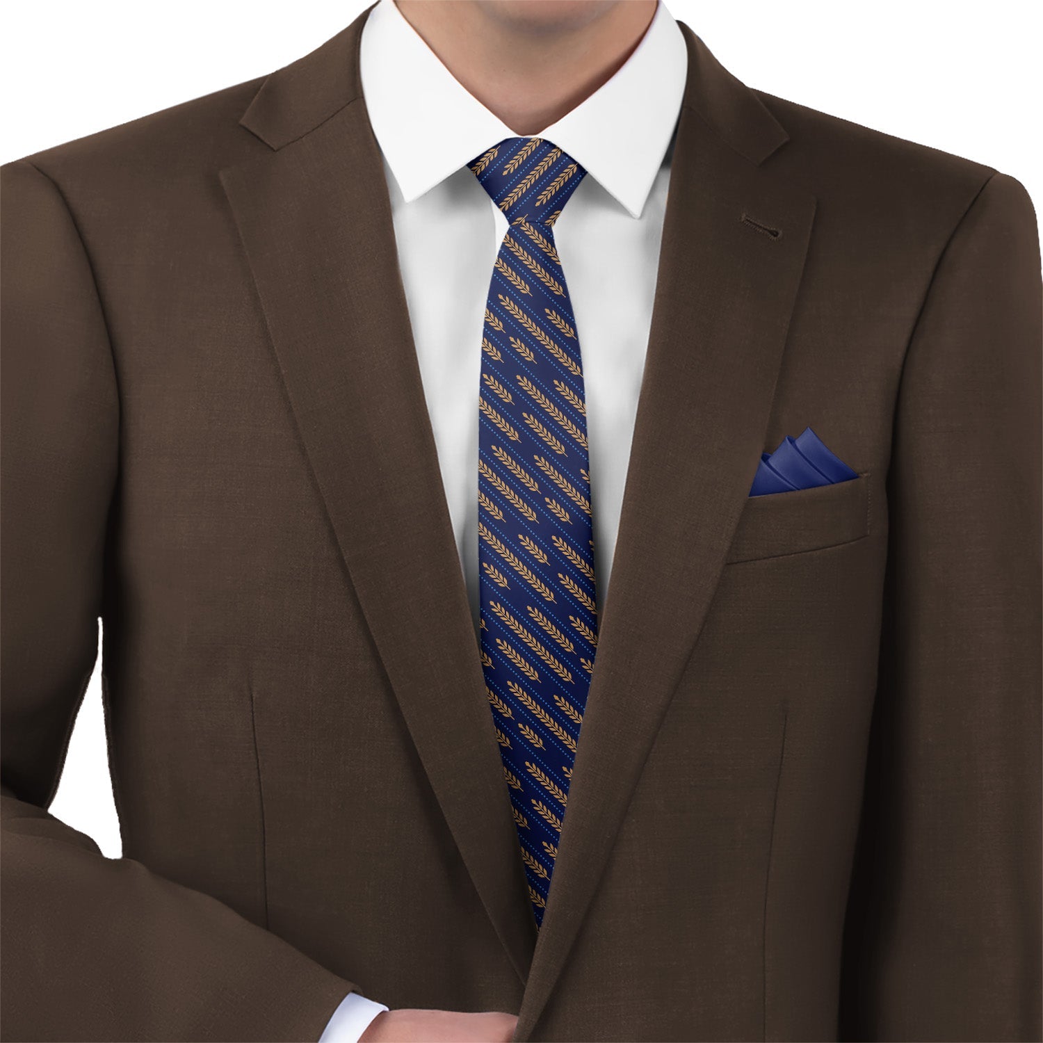Wheat Necktie - Matching Pocket Square - Knotty Tie Co.