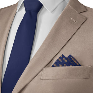 Wheat Pocket Square - Matching Necktie- Knotty Tie Co.