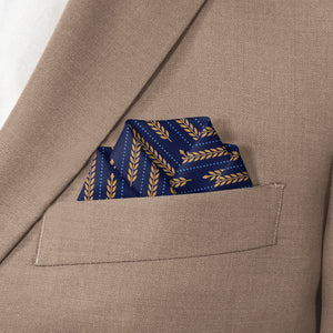 Wheat Pocket Square - Scalloped Fold - Knotty Tie Co.