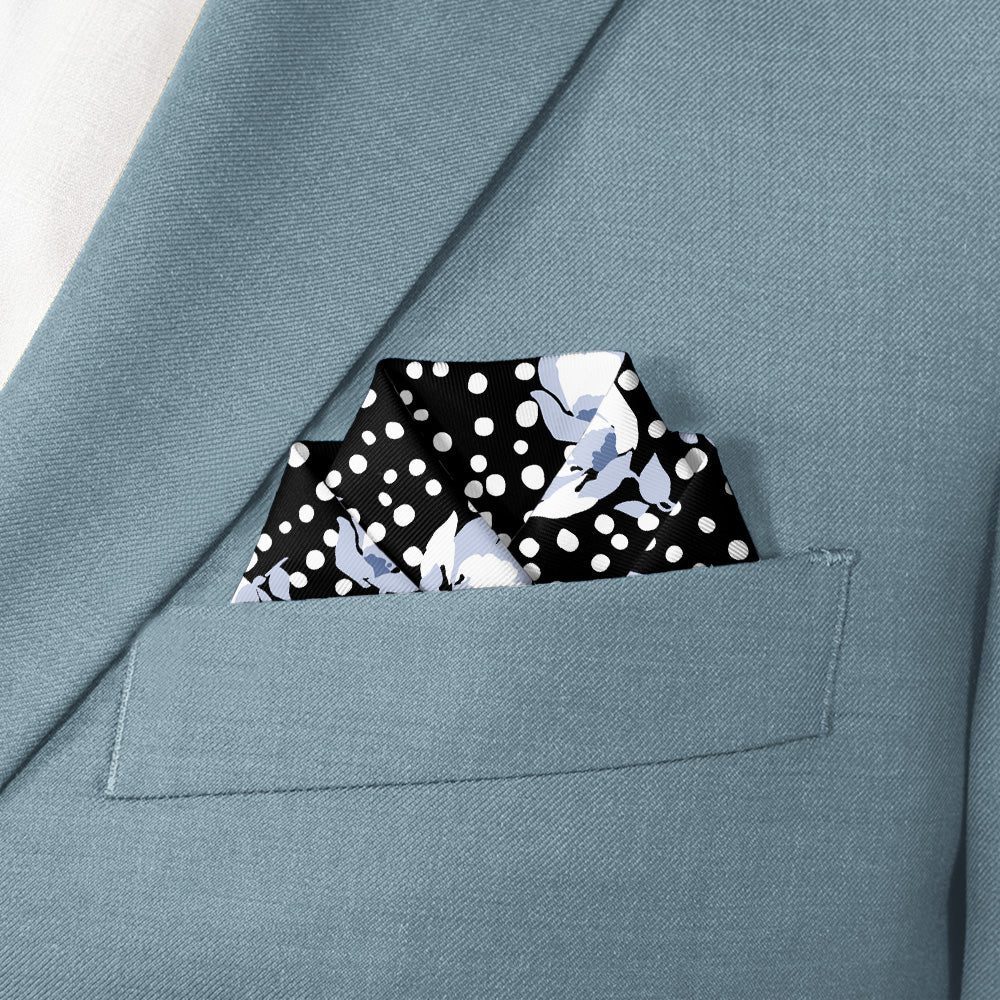 Whitman Floral Pocket Square - Scalloped Fold - Knotty Tie Co.