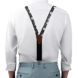 Whitman Floral Suspenders - On Model Front View - Knotty Tie Co.