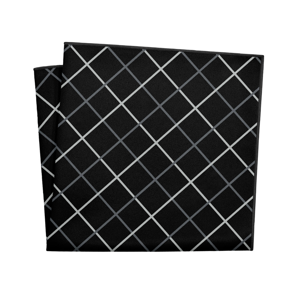 Windowpane Plaid Pocket Square - 12" Square - Knotty Tie Co.