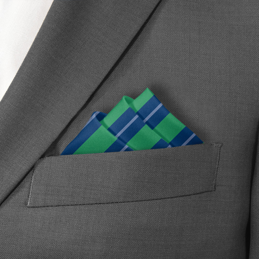 Winthorpe Stripe Pocket Square - Stairs Fold - Knotty Tie Co.