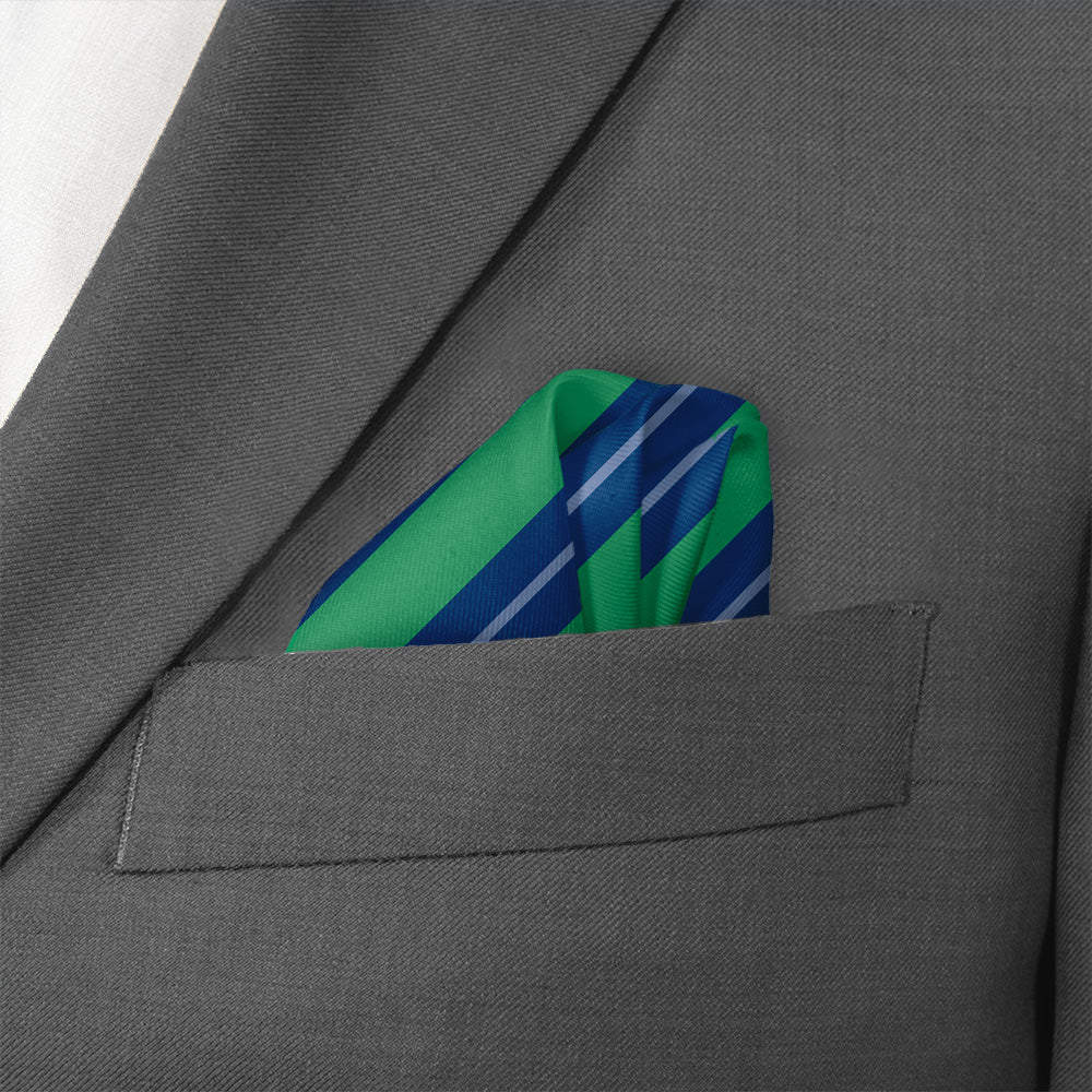 Winthorpe Stripe Pocket Square - Wave Fold - Knotty Tie Co.