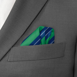 Winthorpe Stripe Pocket Square - Wave Fold - Knotty Tie Co.