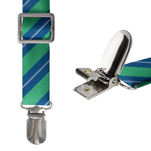 Winthorpe Stripe Suspenders - Hardware and Strap - Knotty Tie Co.