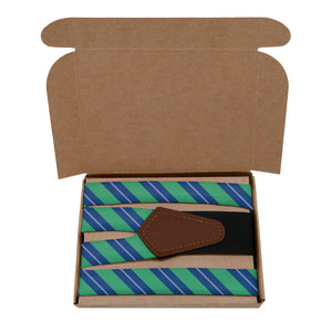 Winthorpe Stripe Suspenders - Kraft Gift Box Packaging - Knotty Tie Co.