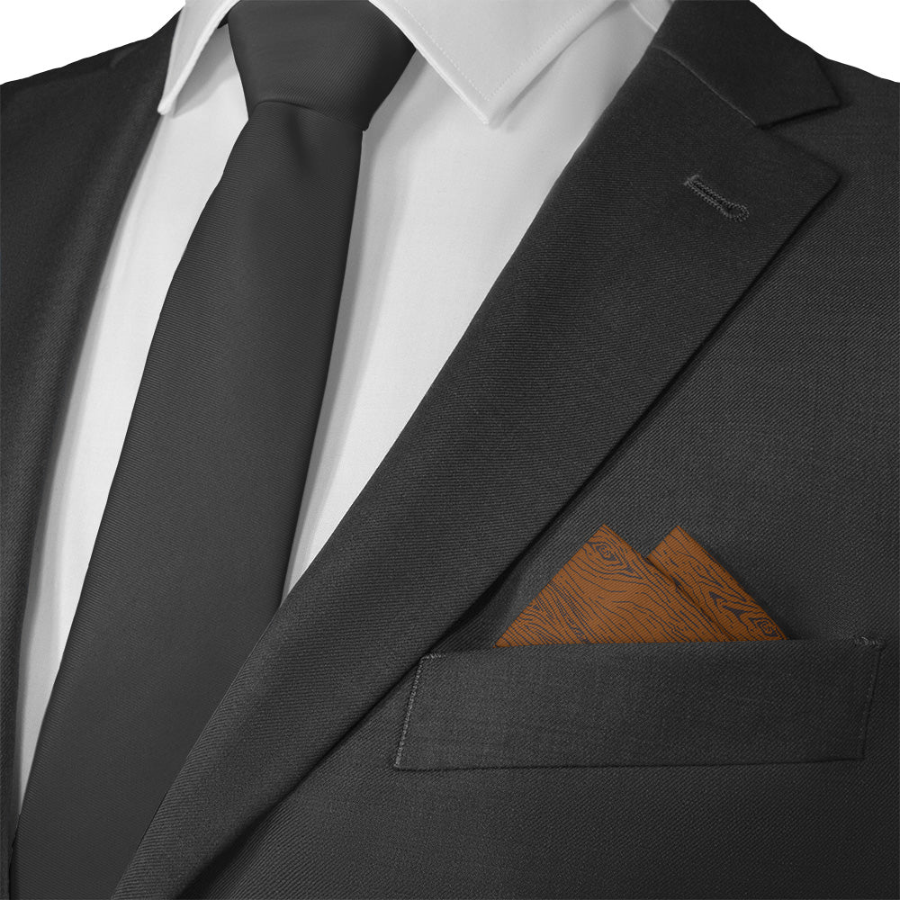 Woodgrain Pocket Square - Matching Necktie- Knotty Tie Co.