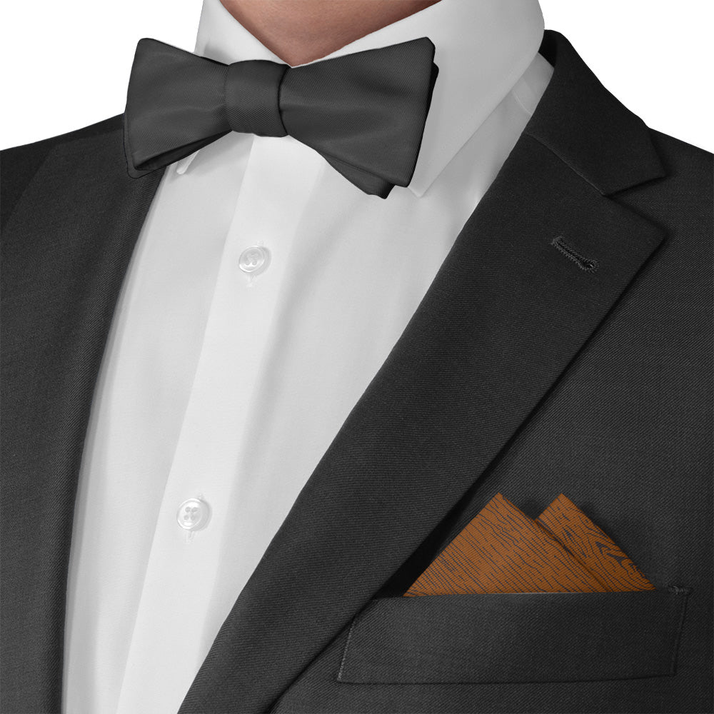 Woodgrain Pocket Square - Matching Bow Tie - Knotty Tie Co.