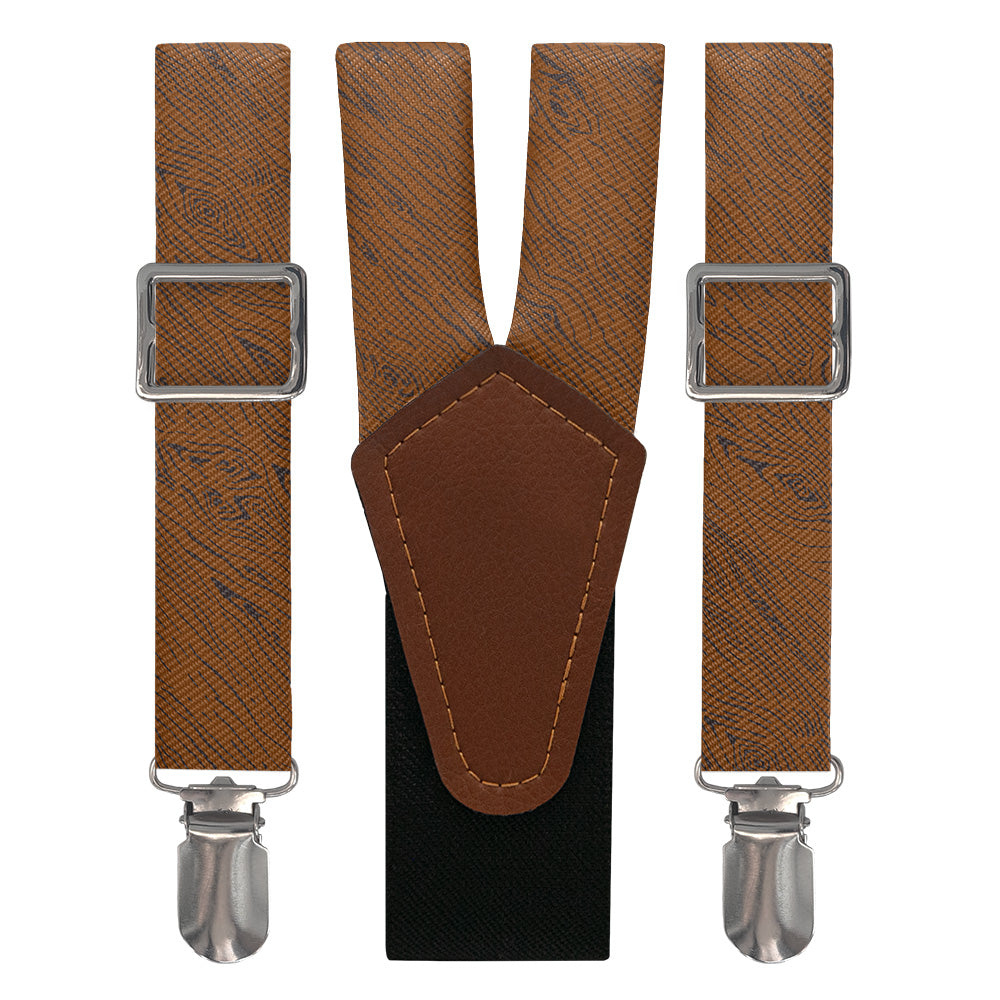 Woodgrain Suspenders - Main View - Knotty Tie Co.