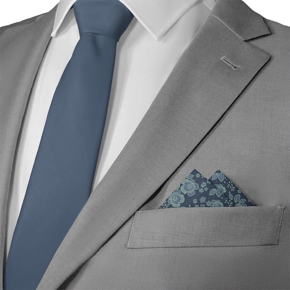 Woodland Floral Pocket Square - 12" Square - Knotty Tie Co.