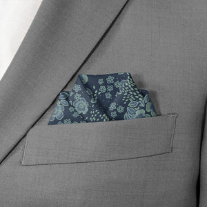 Woodland Floral Pocket Square - Scalloped Fold - Knotty Tie Co.