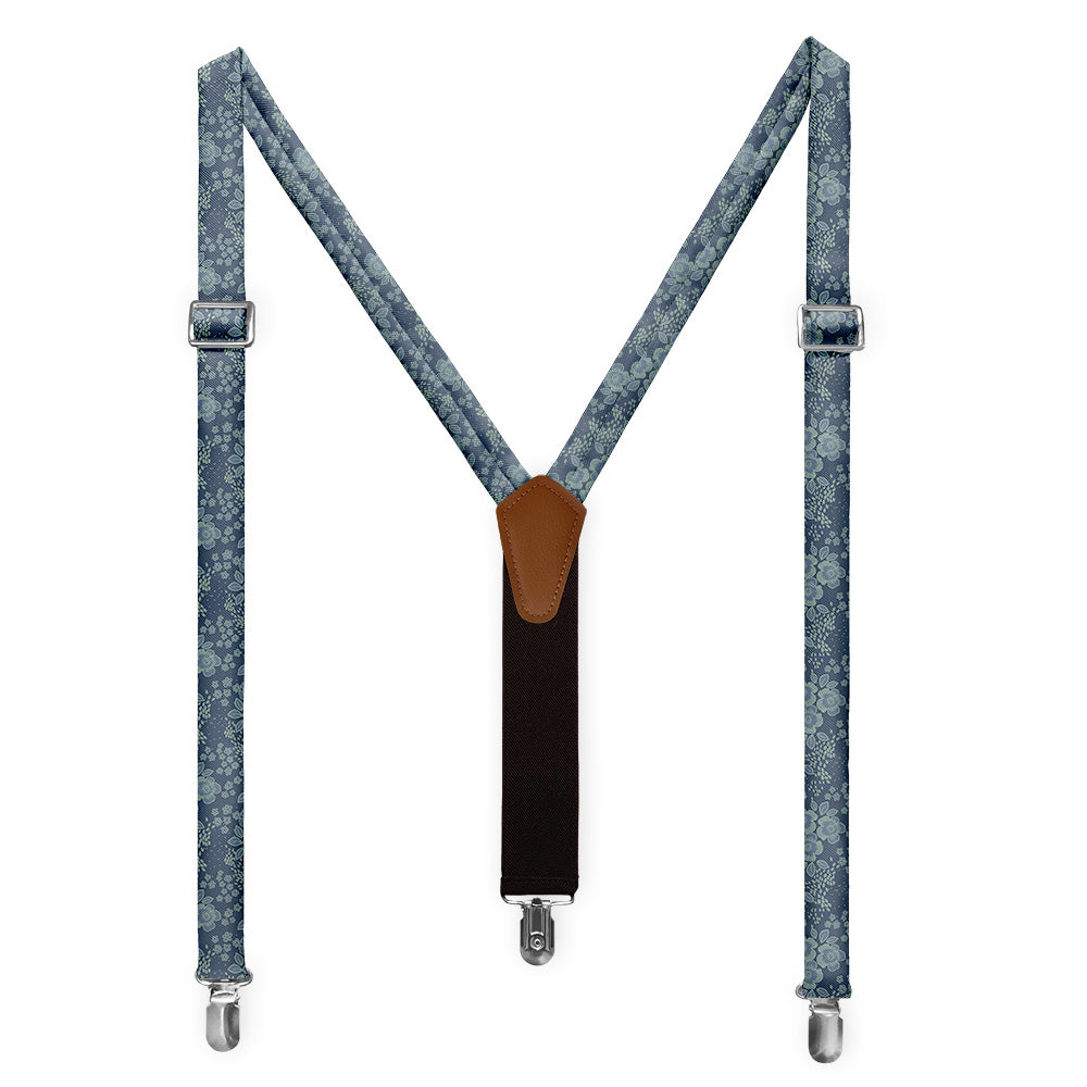 Woodland Floral Suspenders - Full Front View - Knotty Tie Co.