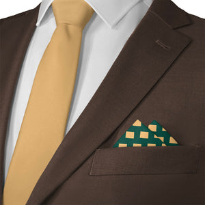 Wyoming State Outline Pocket Square - Matching Necktie- Knotty Tie Co.