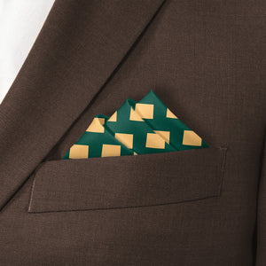 Wyoming State Outline Pocket Square - Stairs Fold - Knotty Tie Co.