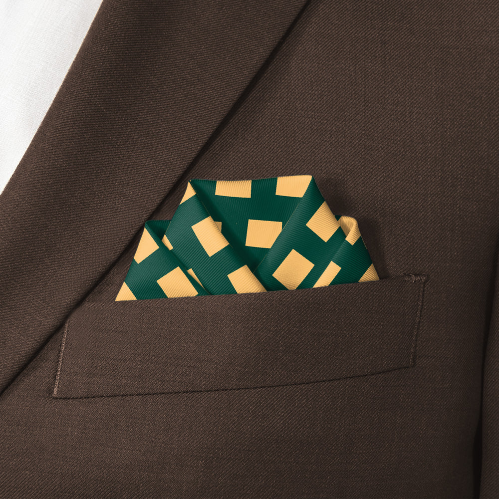 Wyoming State Outline Pocket Square - Scalloped Fold - Knotty Tie Co.