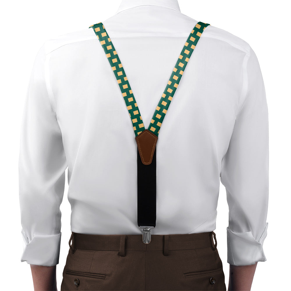 Wyoming State Outline Suspenders - On Model Front View - Knotty Tie Co.