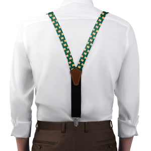 Wyoming State Outline Suspenders - On Model Front View - Knotty Tie Co.