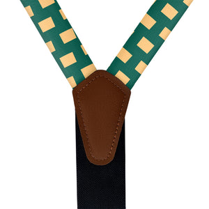 Wyoming State Outline Suspenders - Vegan Leather Y-Back - Knotty Tie Co.